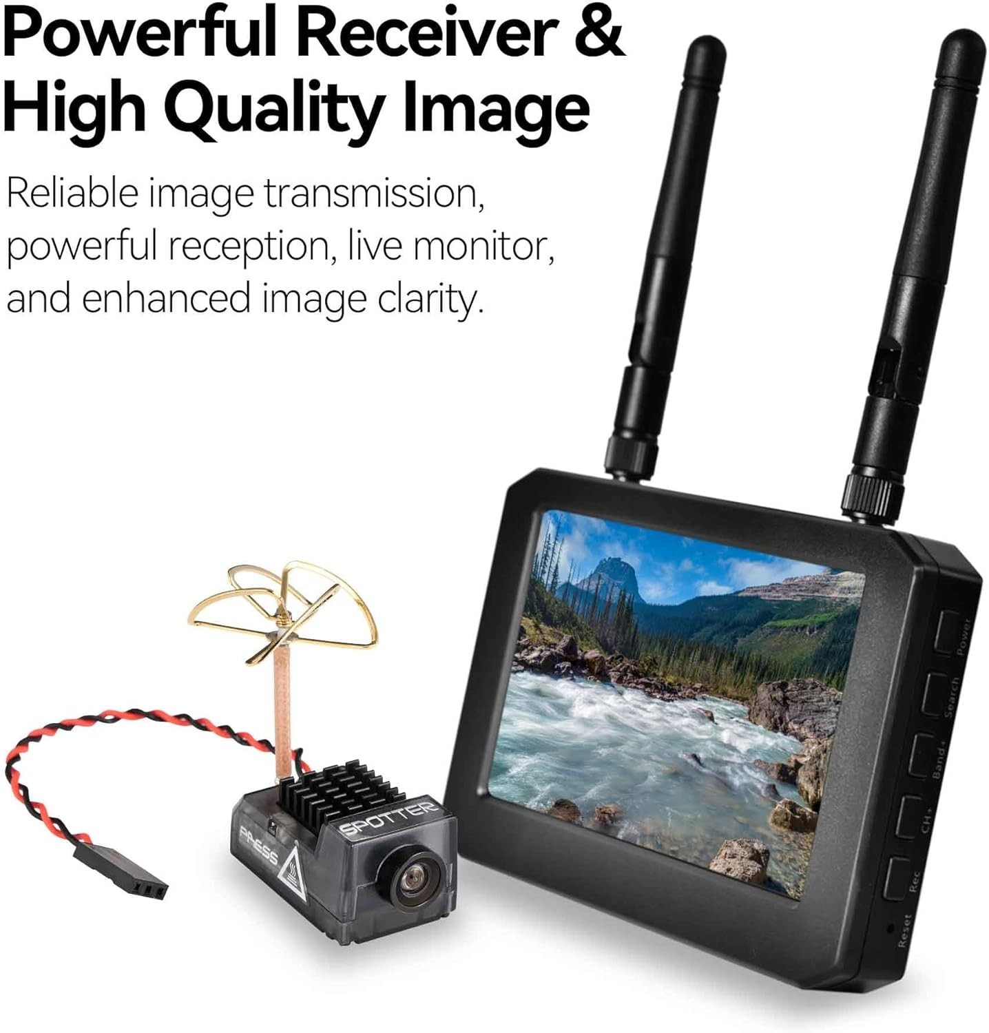 Versatile 5.8G FPV Camera Kit with Adjustable Power: Ideal for Drones & RC Cars
