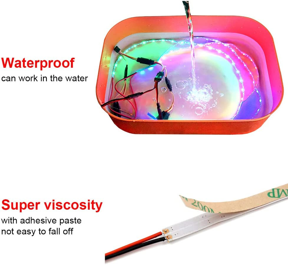 LED Light Strip for RC Fixed Wing Airplane Flying Wing Plane AR Wing Drone Model