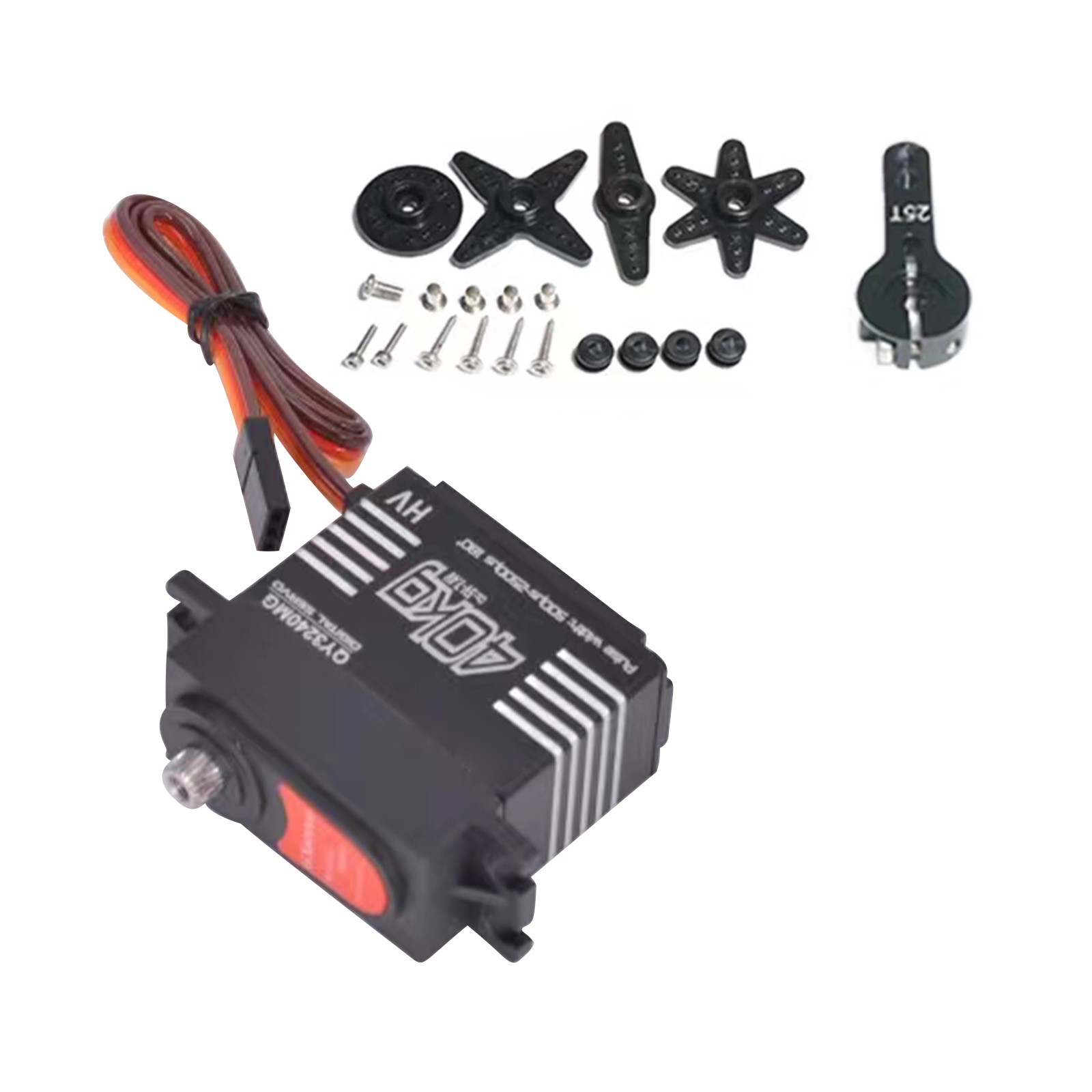 25T Arm High Torque 40kg Metal Steering Gear Digital Servo For 1/8 1/10 RC Car