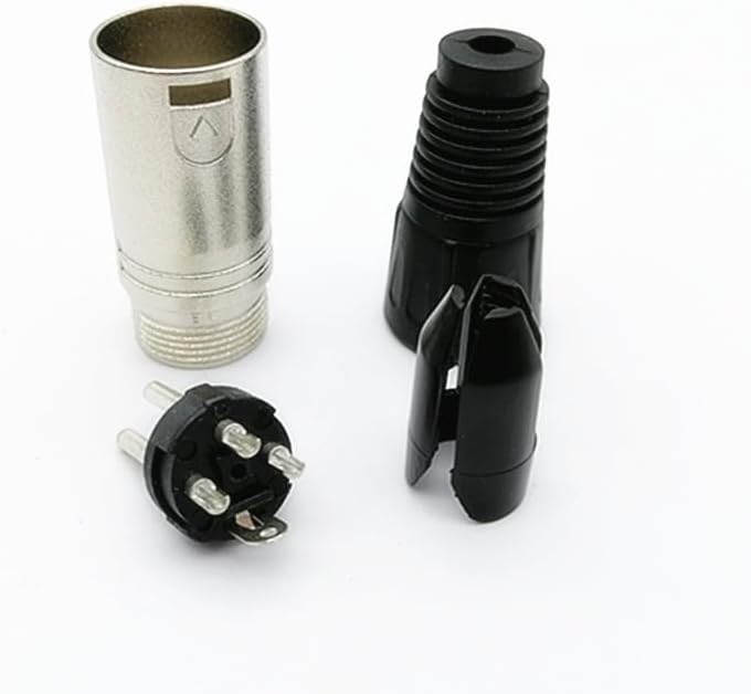 4PCS 3Pin Battery Charger Port Plug Connector for Electric Scooter Silver
