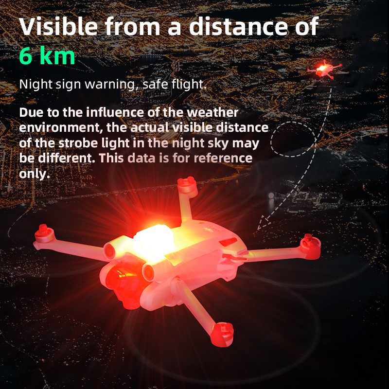 Rechargeable LED Strobe Signal Flashing Light For DJI Mini 3 Pro/Mini 2/Air 2S
