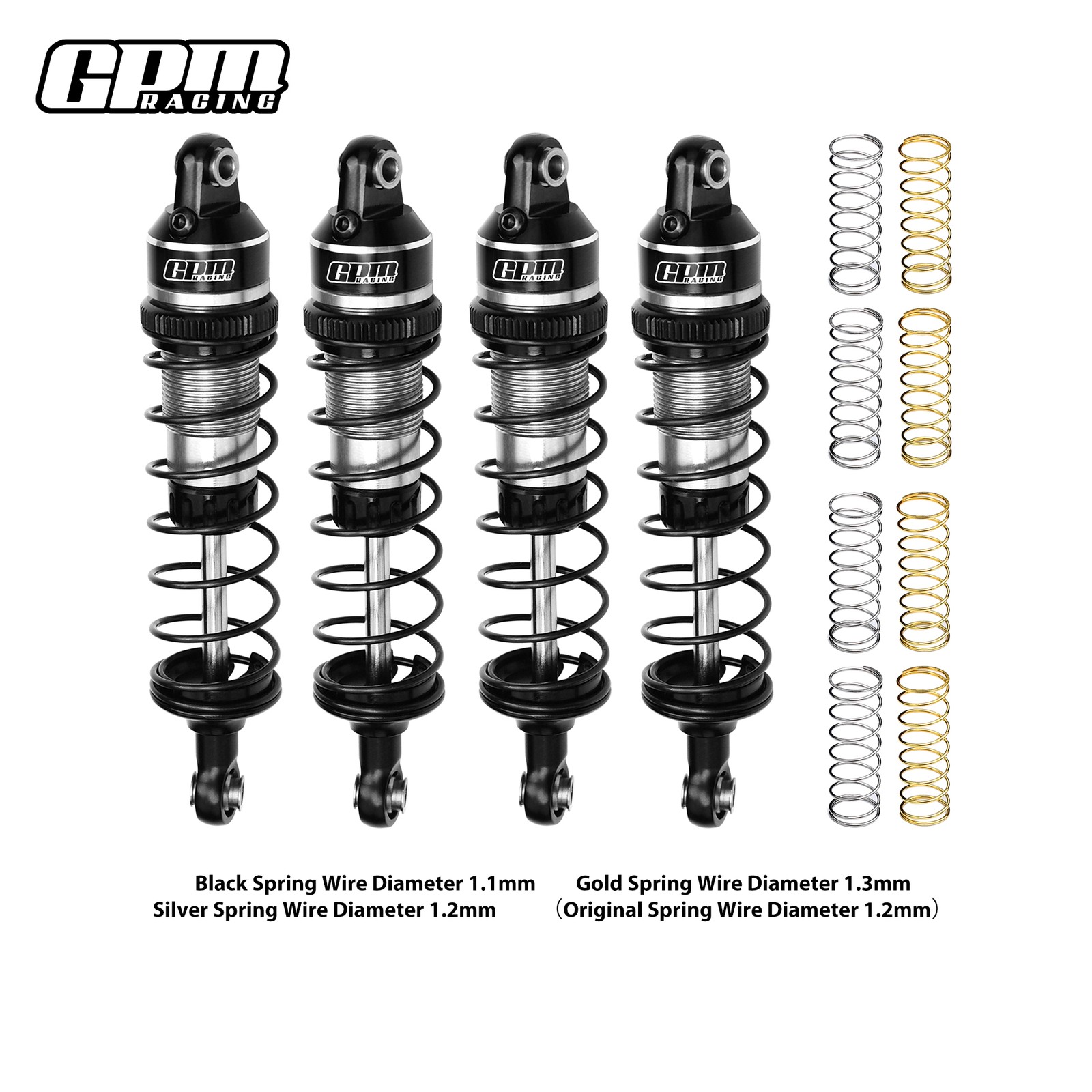 For TRAXXAS MINI MAXX MONSTER TRUCK-107154-1 RC Aluminum 4pcs Shock Absorber Set