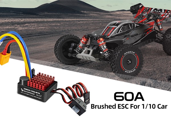 RC 540/550 Brushed Motor 60A ESC Power Combo for 1/10 SCX10 TRX4 TRX6 HPI Cars