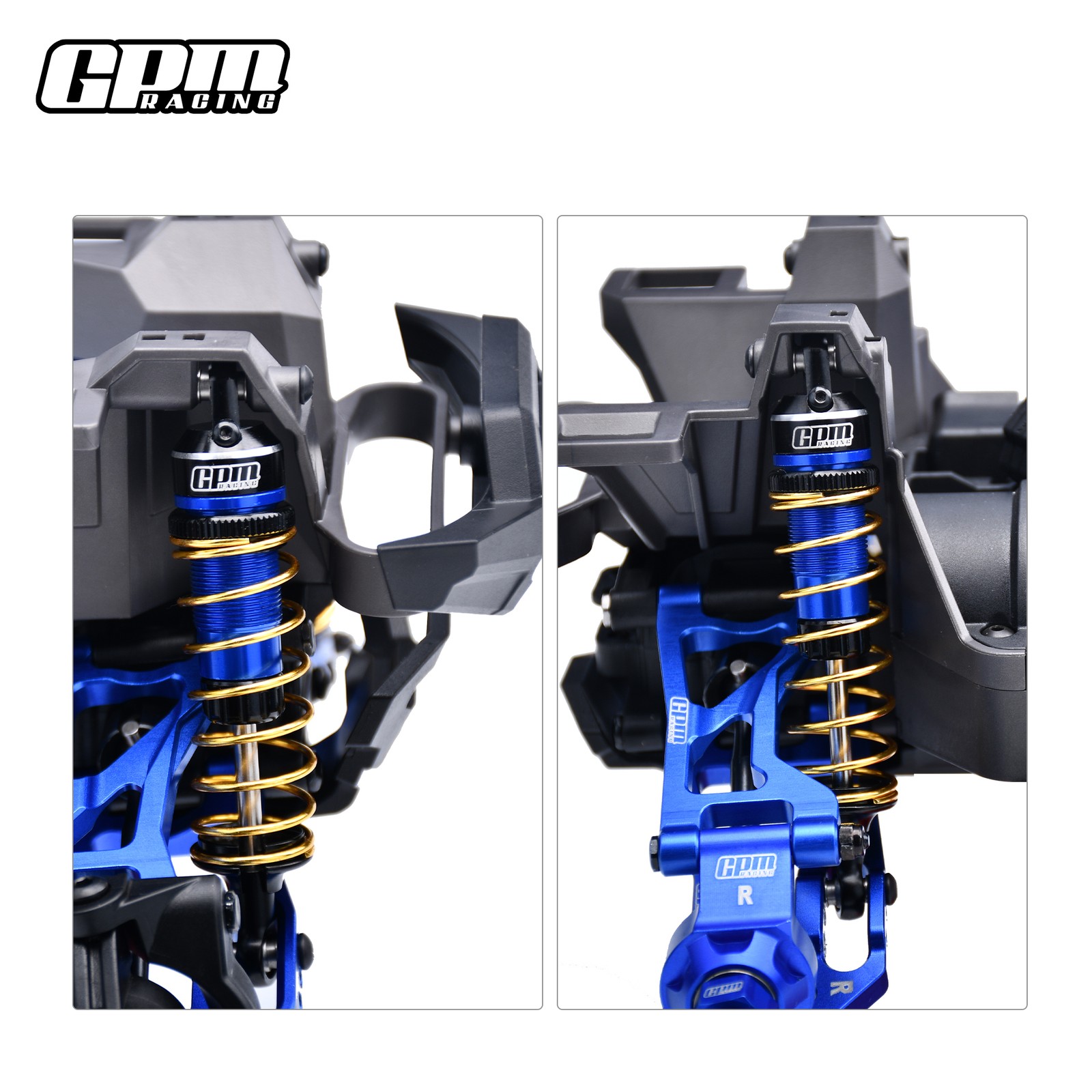 For TRAXXAS MINI MAXX MONSTER TRUCK-107154-1 RC Aluminum 4pcs Shock Absorber Set