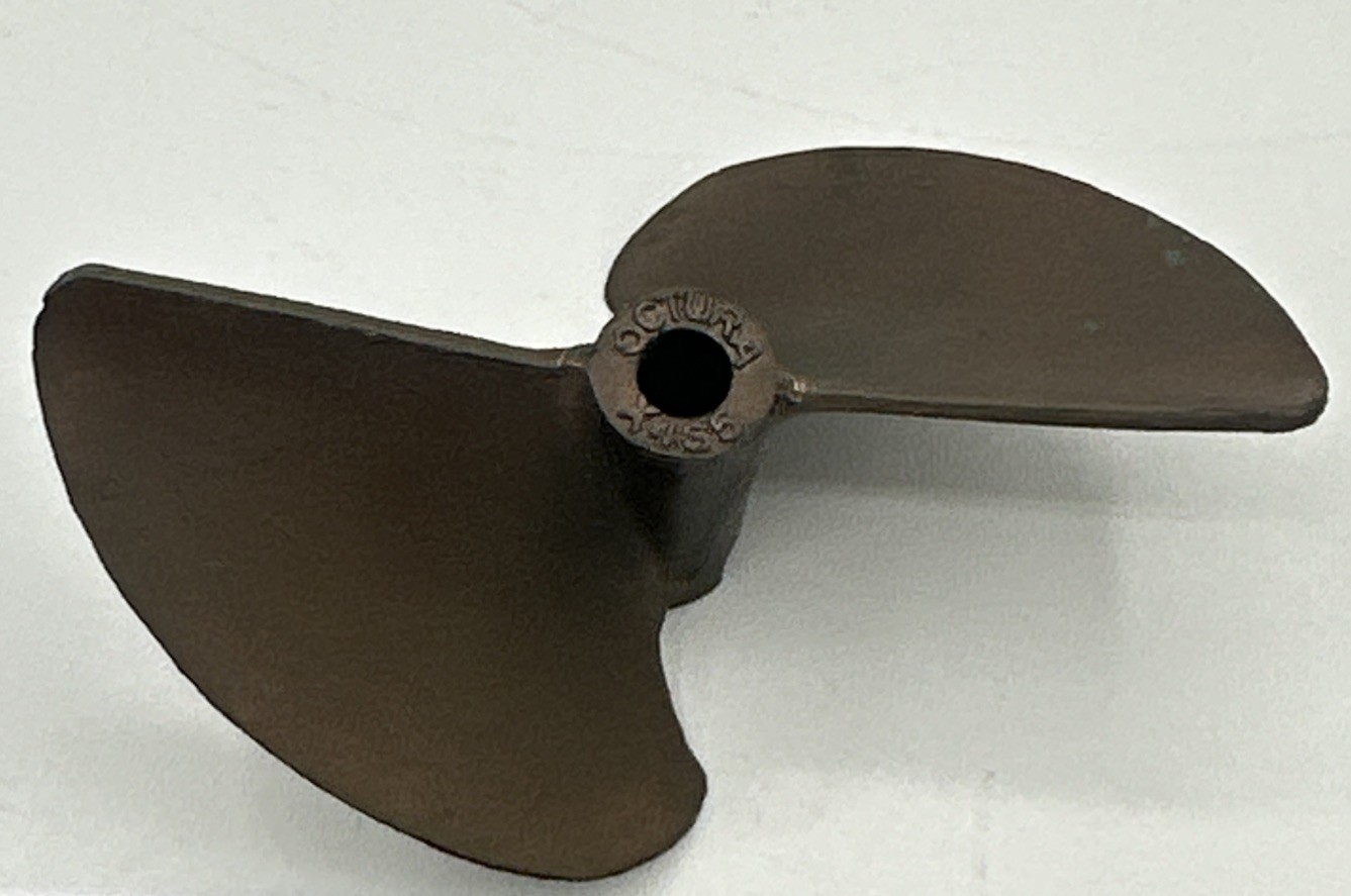 Octura Beryllium Copper RC Boat Propeller X465 DIA. 2.56″ Pitch 3.584″