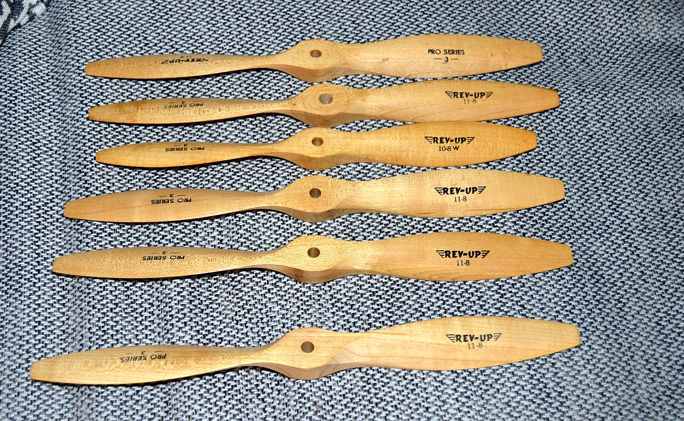 RC Airplane Rev-Up Pro Series 3 Wood Wooden prop propeller 11 x 8