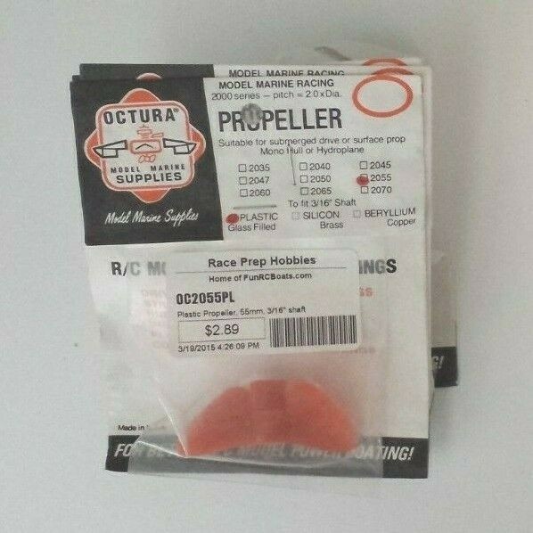 Octura 2060PL Plastic RC Boat Propeller (2060)