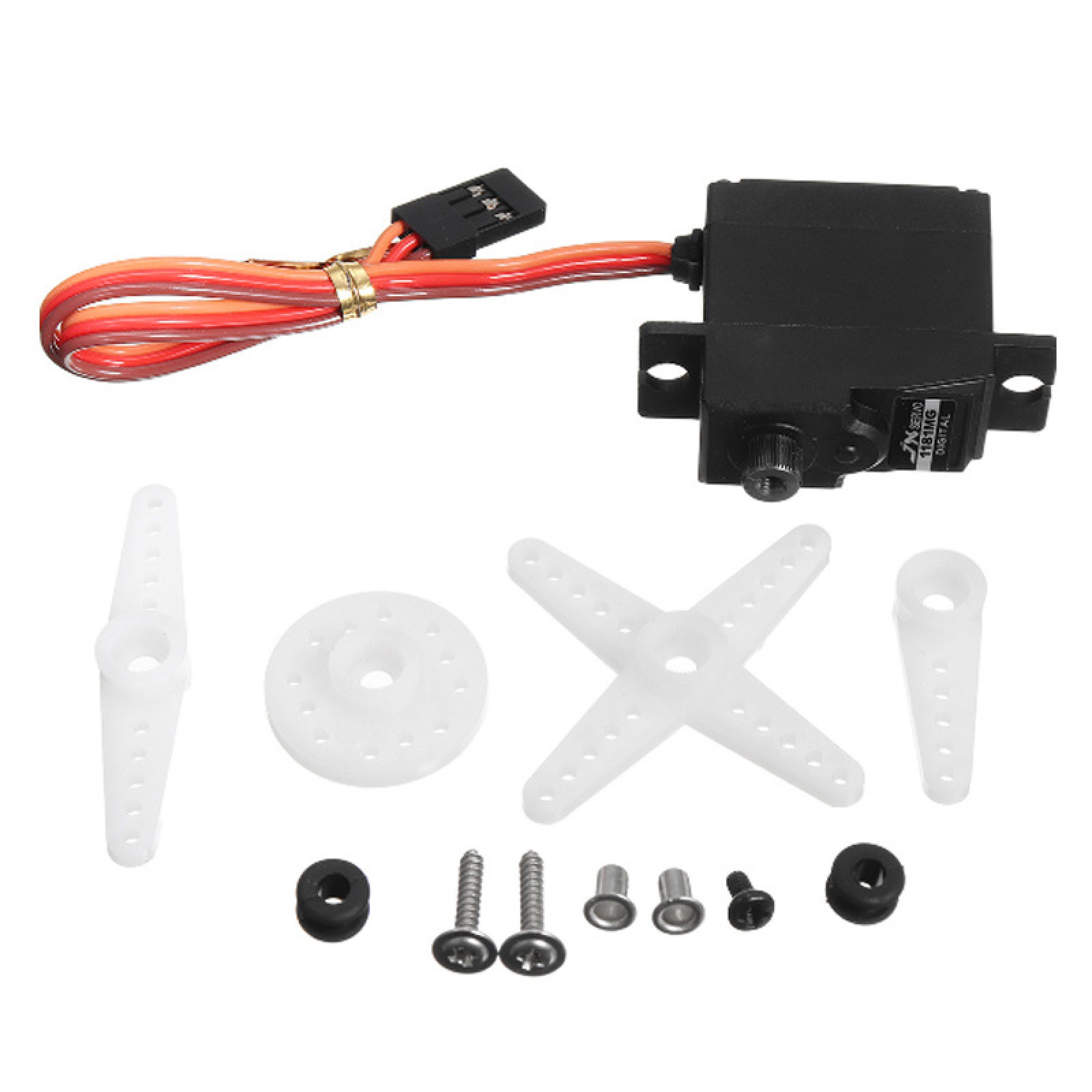 Metal Steering Gear Servo Set For WPL 1/16 RC Car B14 B16 Tow Hook SCX10 D90 A