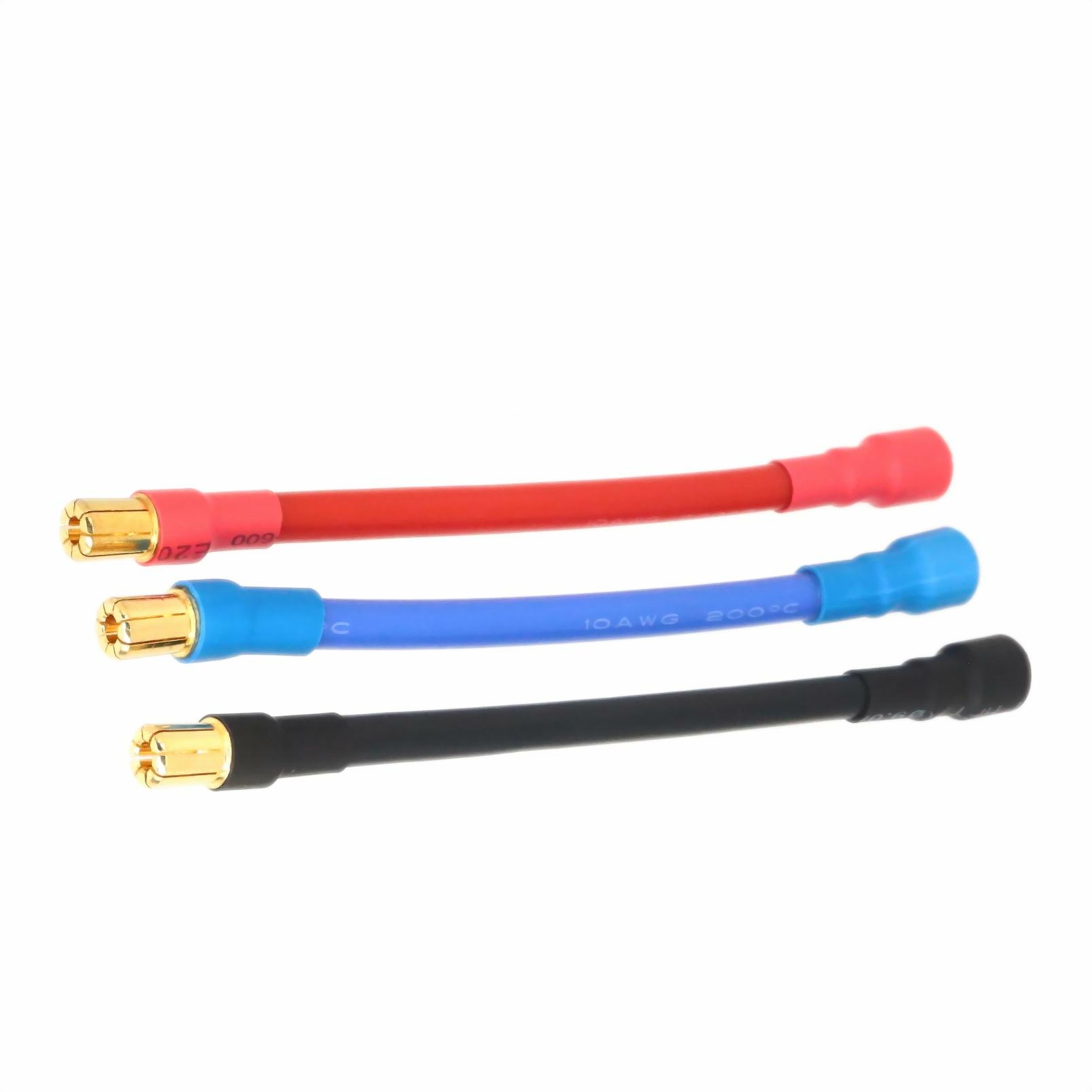1set RC Brushless Motor Controller ESC Bullets 6.5mm M to 8mm F 10AWG 4~20″ wire