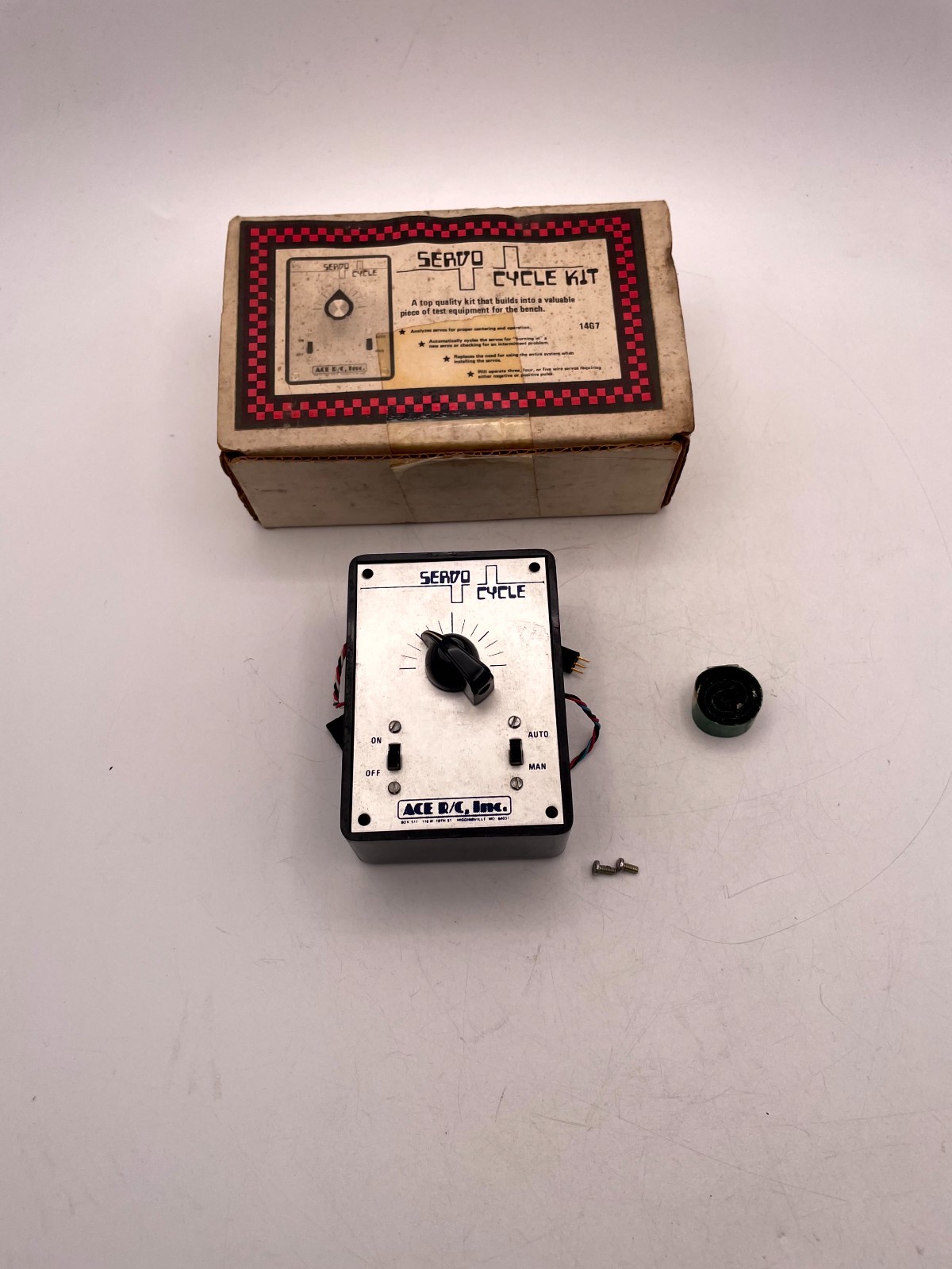 Vintage Ace R/C Servo Cycle Controller Kit Silver & Black Automatic and Manual