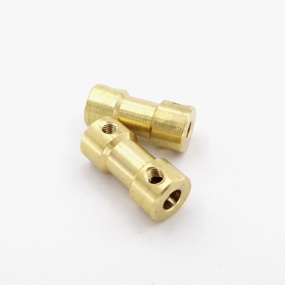 2x RC Model 2 2.3 3 3.17 4 5 6mm Motor Shaft Coupling Copper Joint Connector