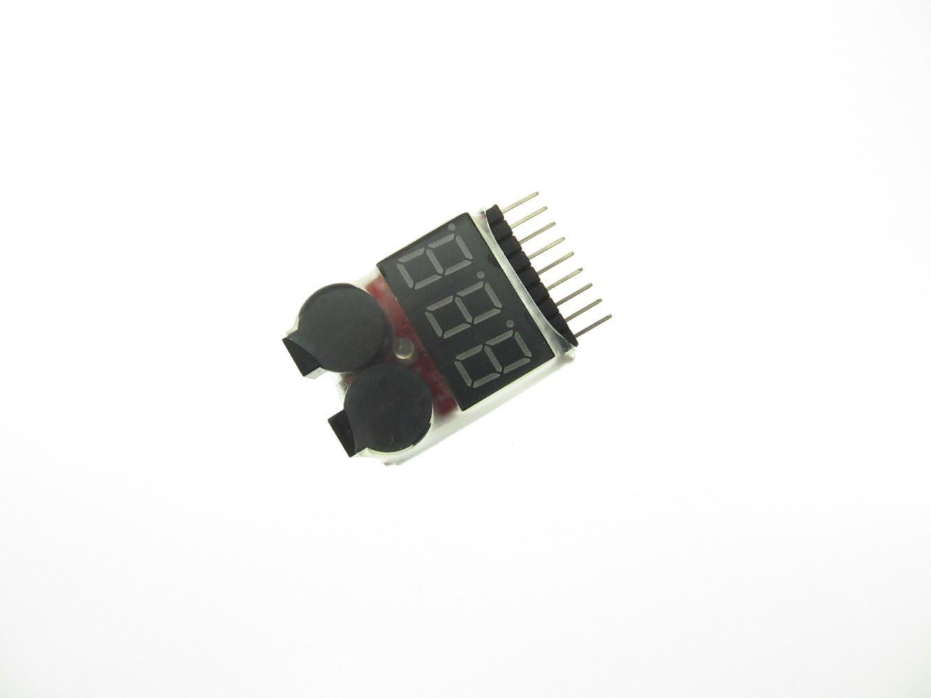 Low Voltage Alarm Lithium Battery Tester for 1-8S Lipo/Li-ion with LED Display