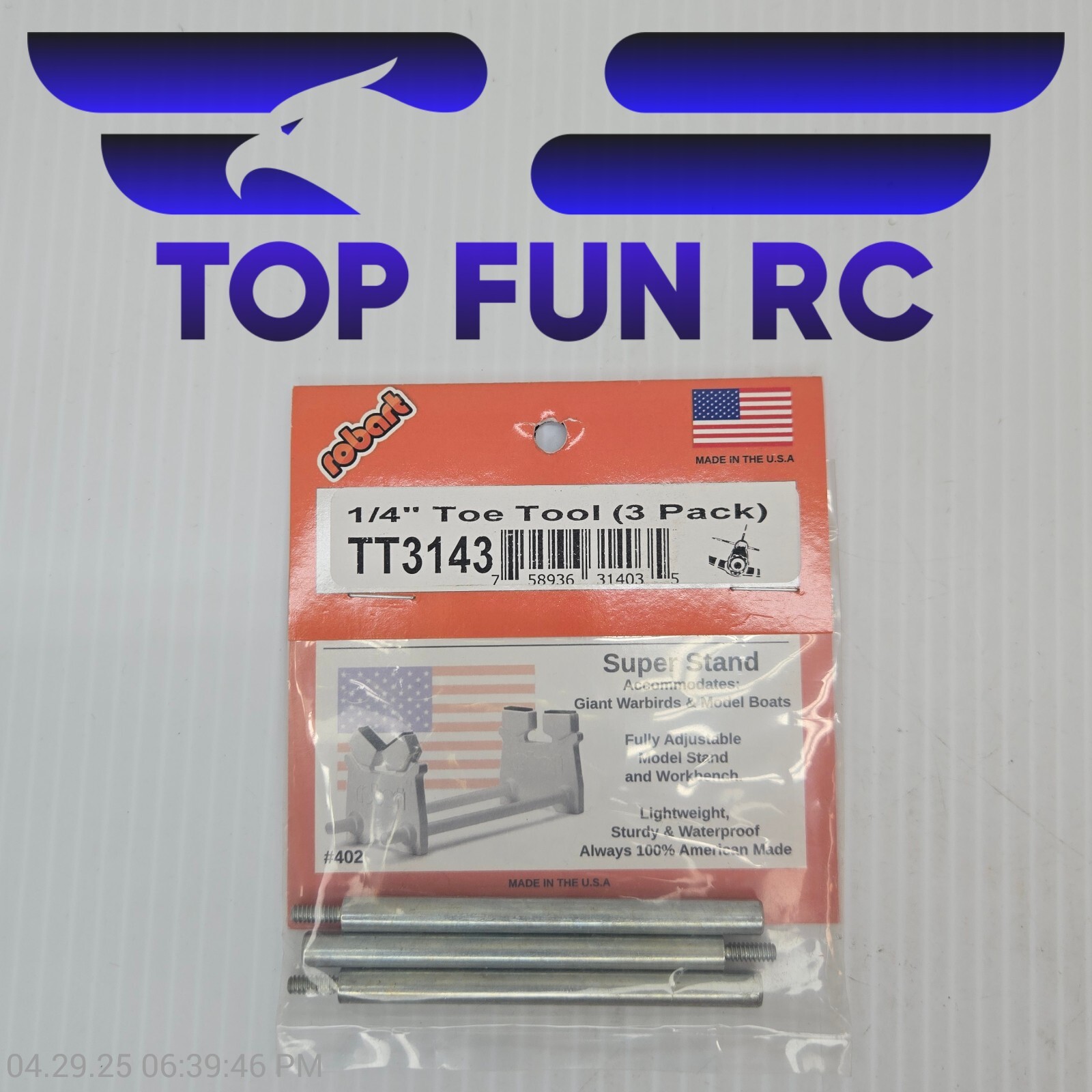 Robart RC TT3143-1/4″ Toe Tool (3 Pack)