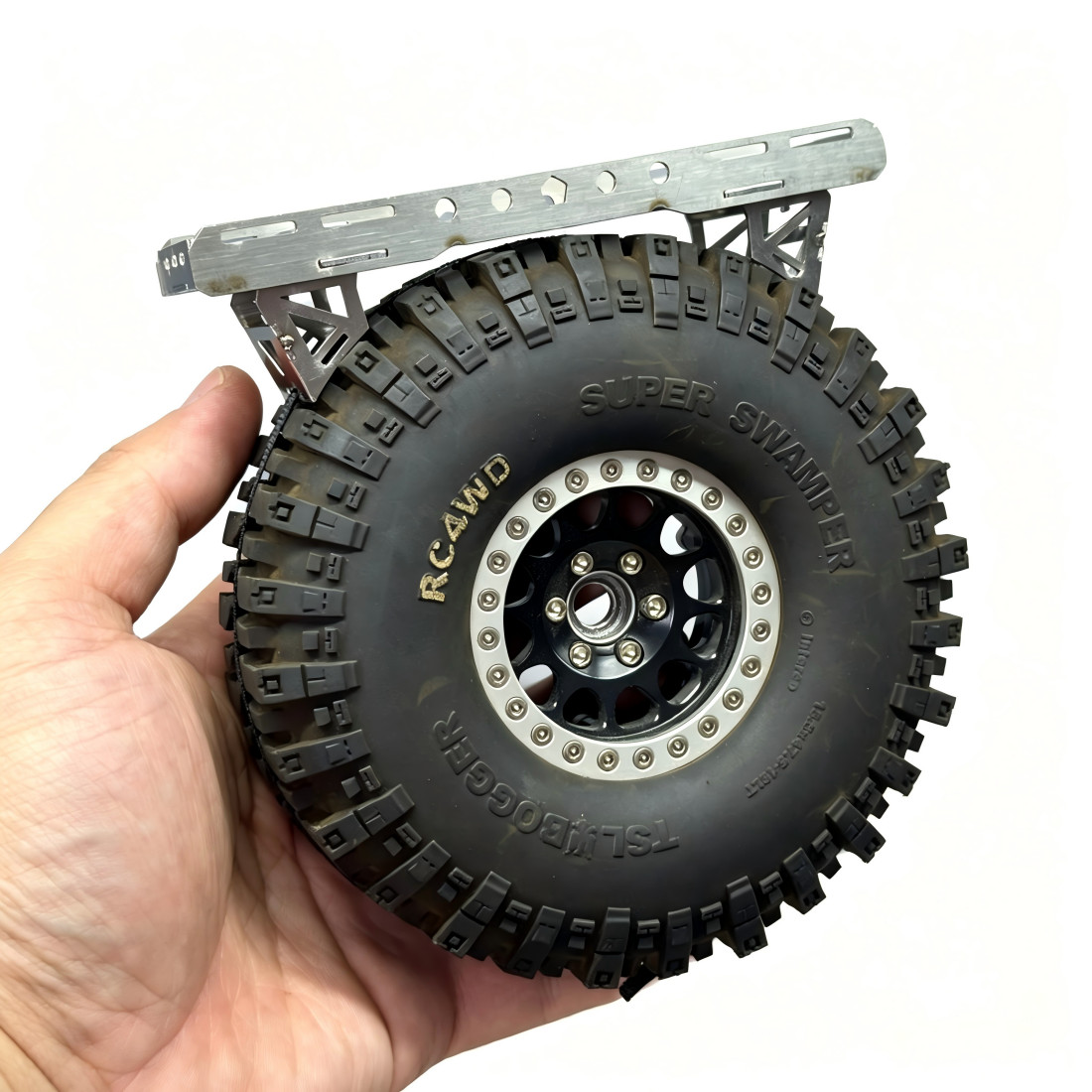 RC Steel Spare Tire Rack for RC TRX4 SCX10 Universal Fit Multi Model Compatible