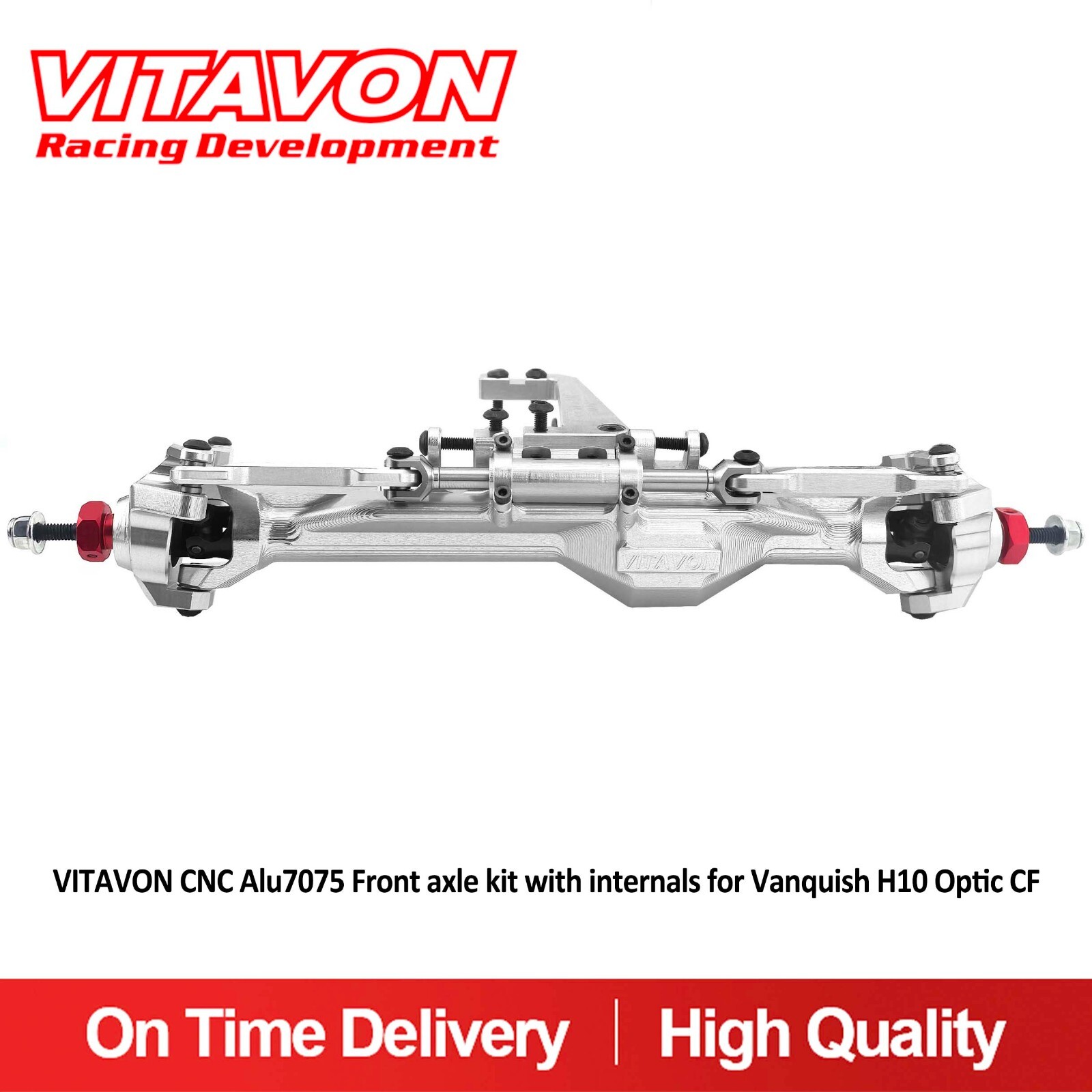 VITAVON H10 CNC Alu7075 Front axle kit with internals for Vanquish H10 Optic CF