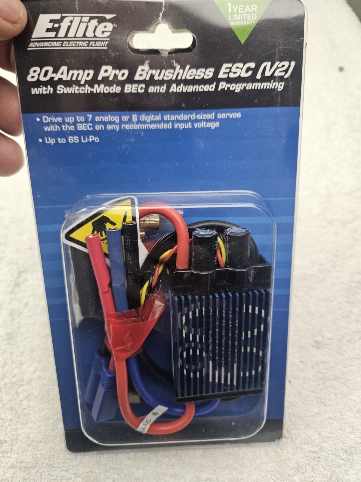 E-FLITE EFLA1080B 80 AMP PRO BRUSHLESS ESC V2 SPEED CONTROL NEW