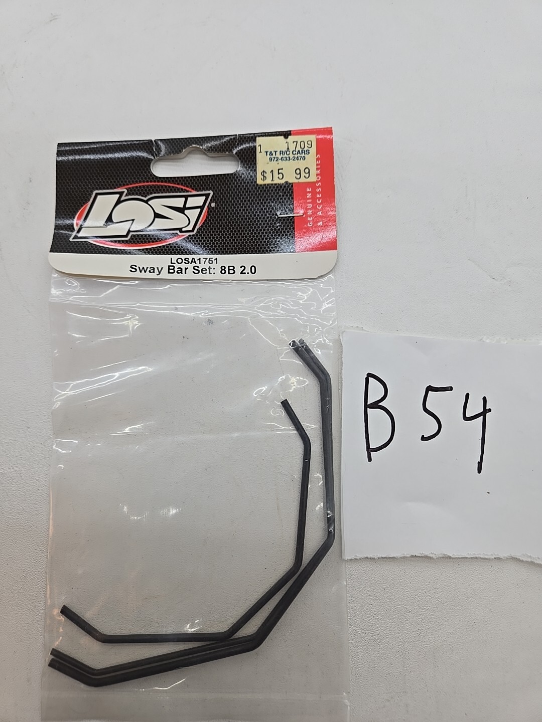 Losi LOSA1751 Sway Bar Set: 8B 2.0
