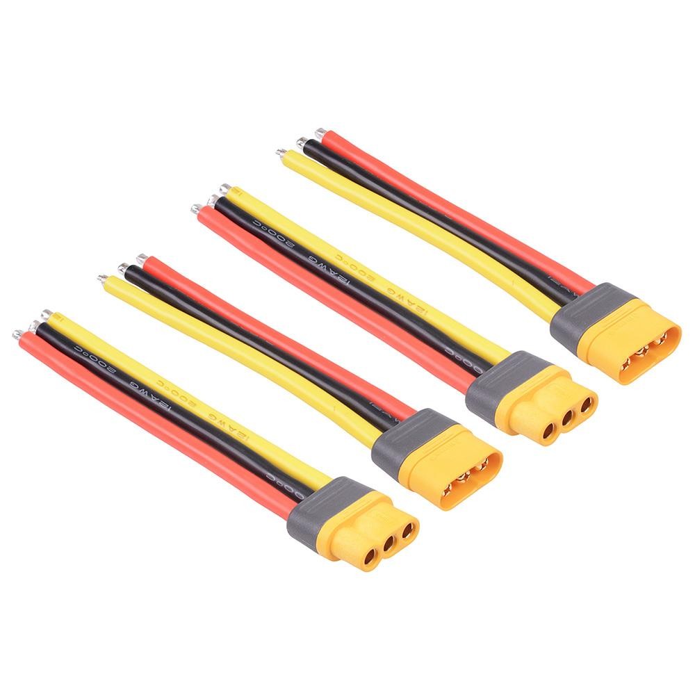 2 Pairs Male Female Prewired MR60 3 Pin Connector 30A 10cm AMASS