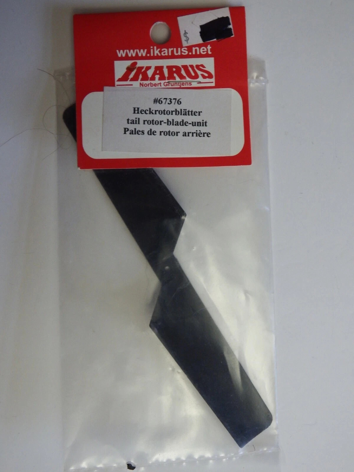 Ikarus 67376 Tail Rotor Blade Unit for RC Helicopter – New Old Stock
