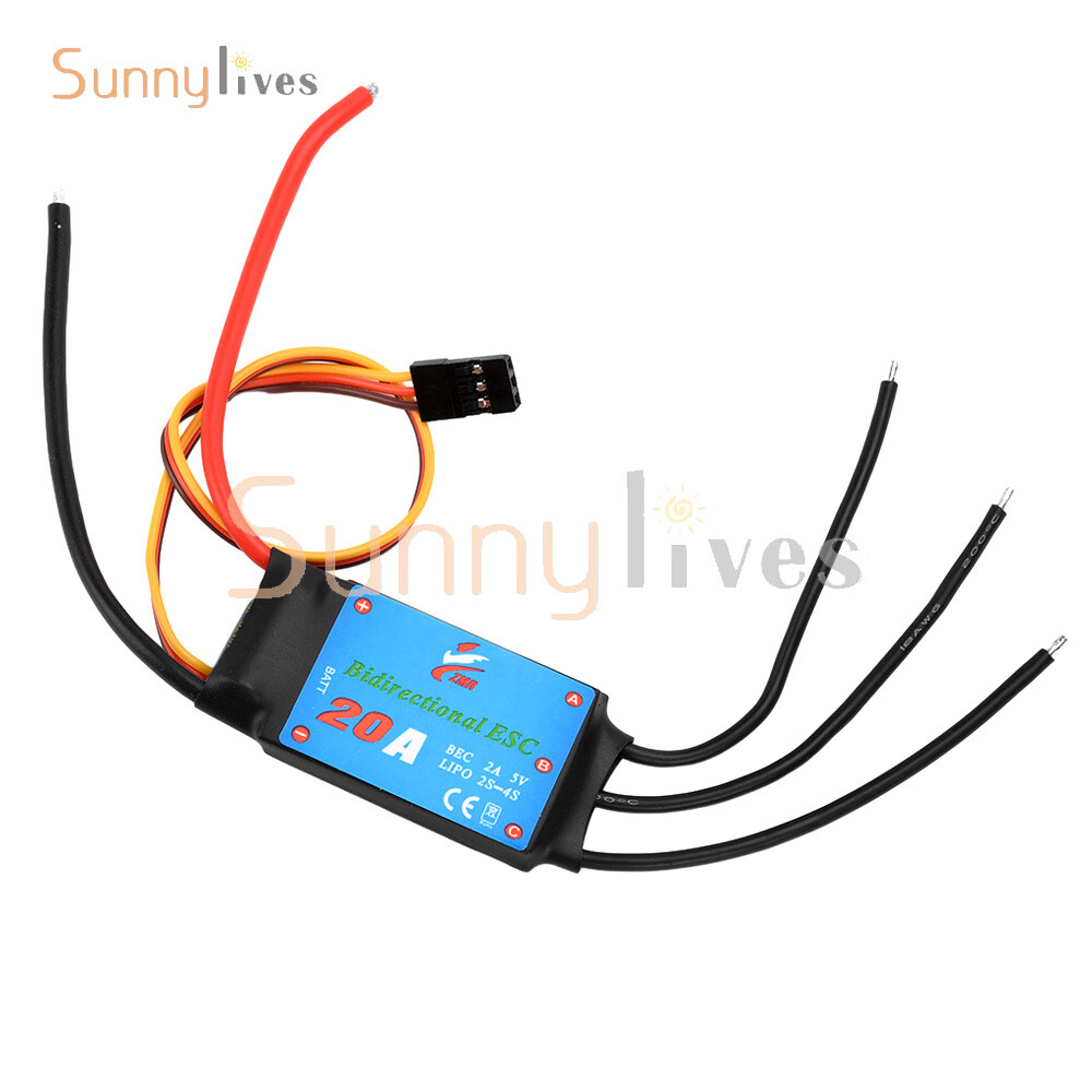 20A/30A/40A/50A Bidirectional Brushless ESC for Remote Control Ship Pneumatic