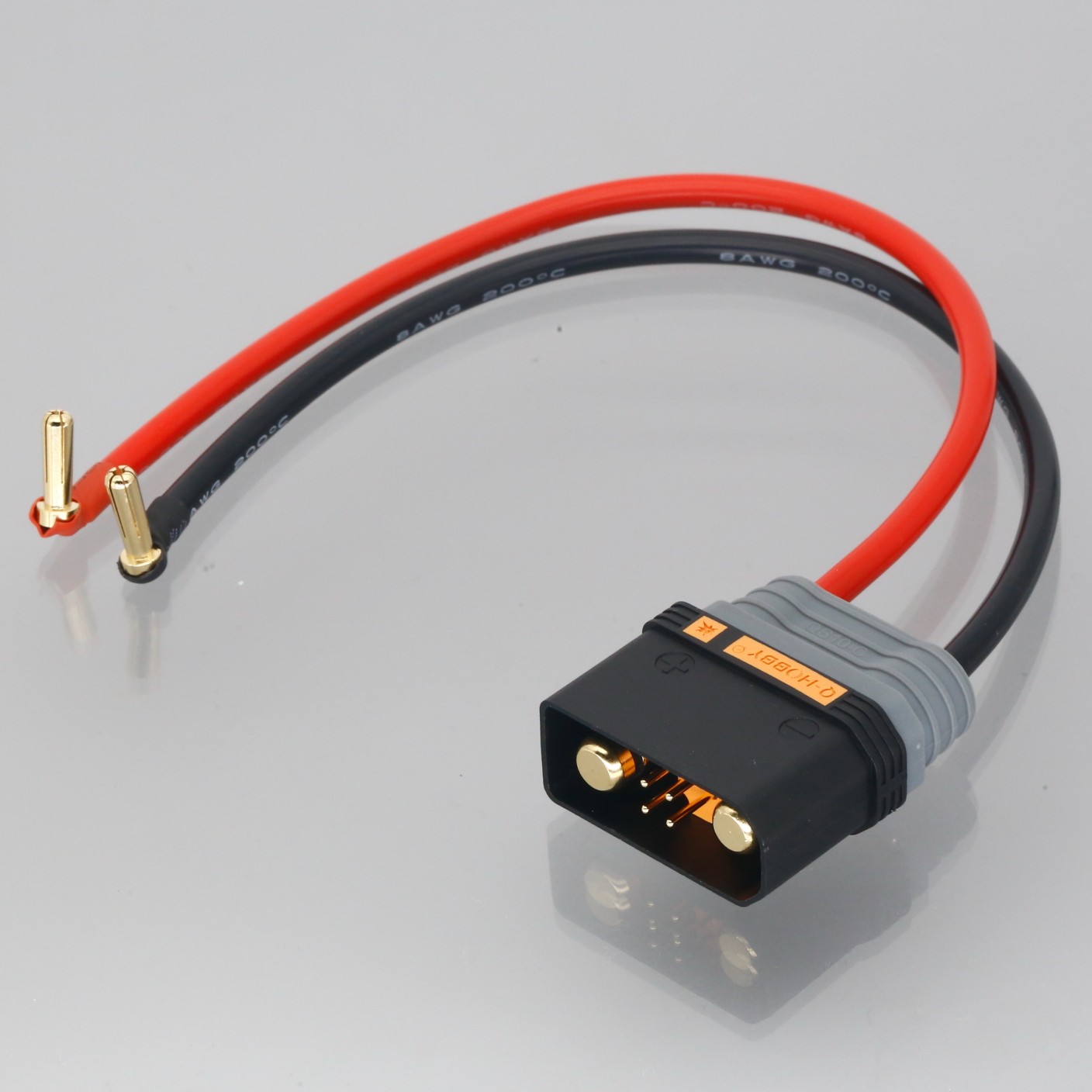 QS10 10mm Male to 5mm Bullets 8AWG 1FT Adapter Battery Heavy Duty Charging Leads