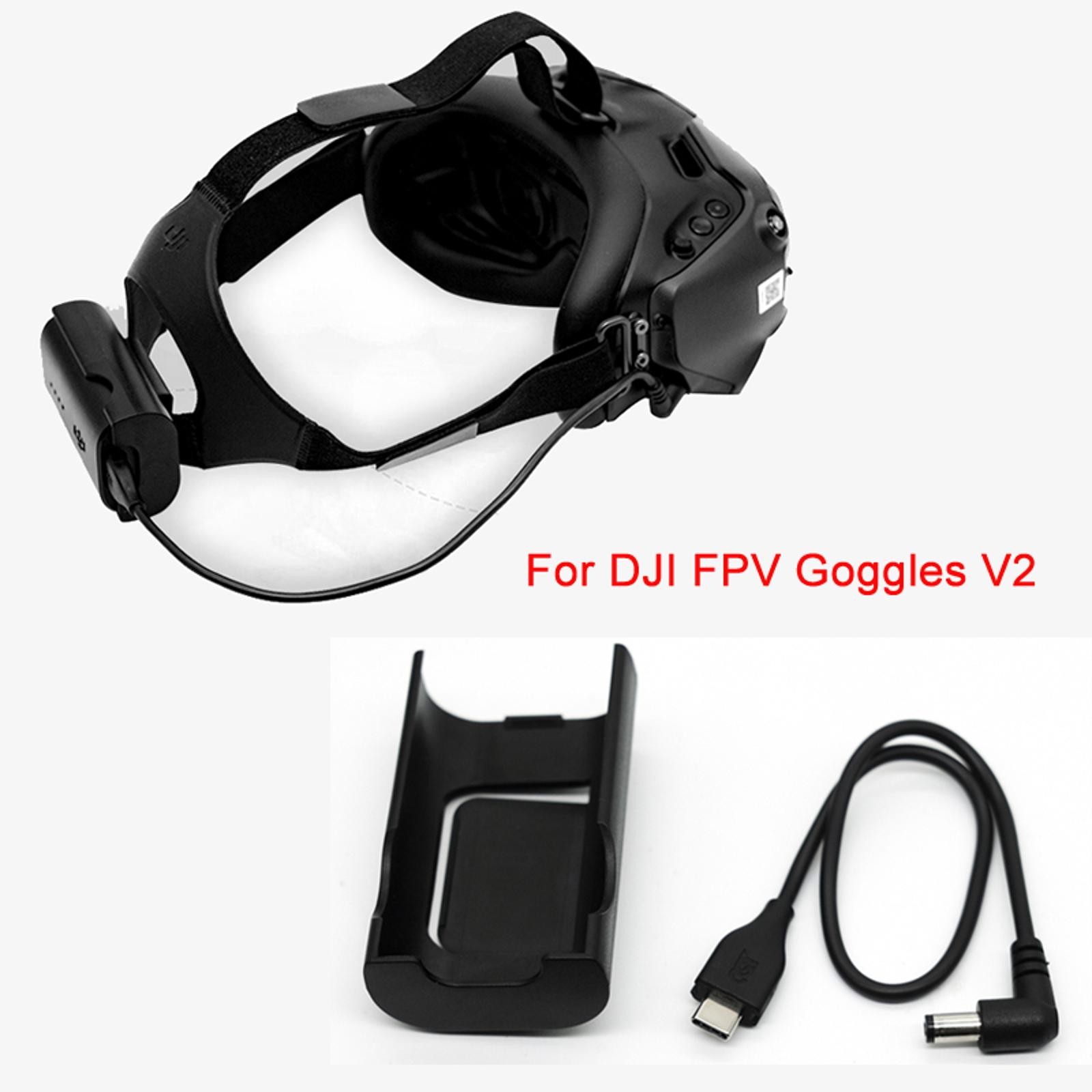 30cm Power Charging Cable+Battery Case Set For DJI FPV Combo Goggles V2 Glasses