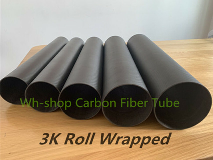 3K Large Carbon Fiber Tube OD 42/44/45/46/48/50/55/60/64/80/84/90/94mm x 500mm