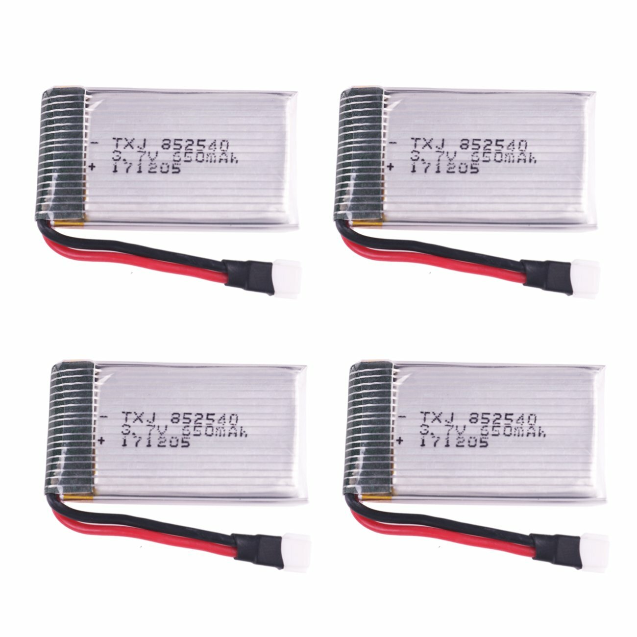 4pcs 650mAh 3.7V Lipo Battery With 4 in1 USB Charger for RC UAV Drone Vehicle