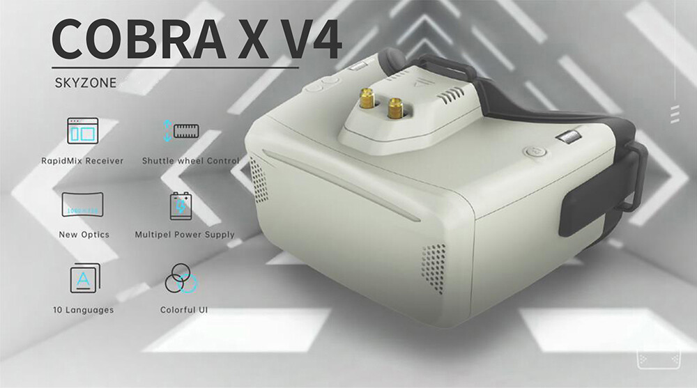 SKYZONE Cobra S / XV 2 800×480 4.3″Cobra / 1280×720 4.1″5.8G 48CH FPV Goggles