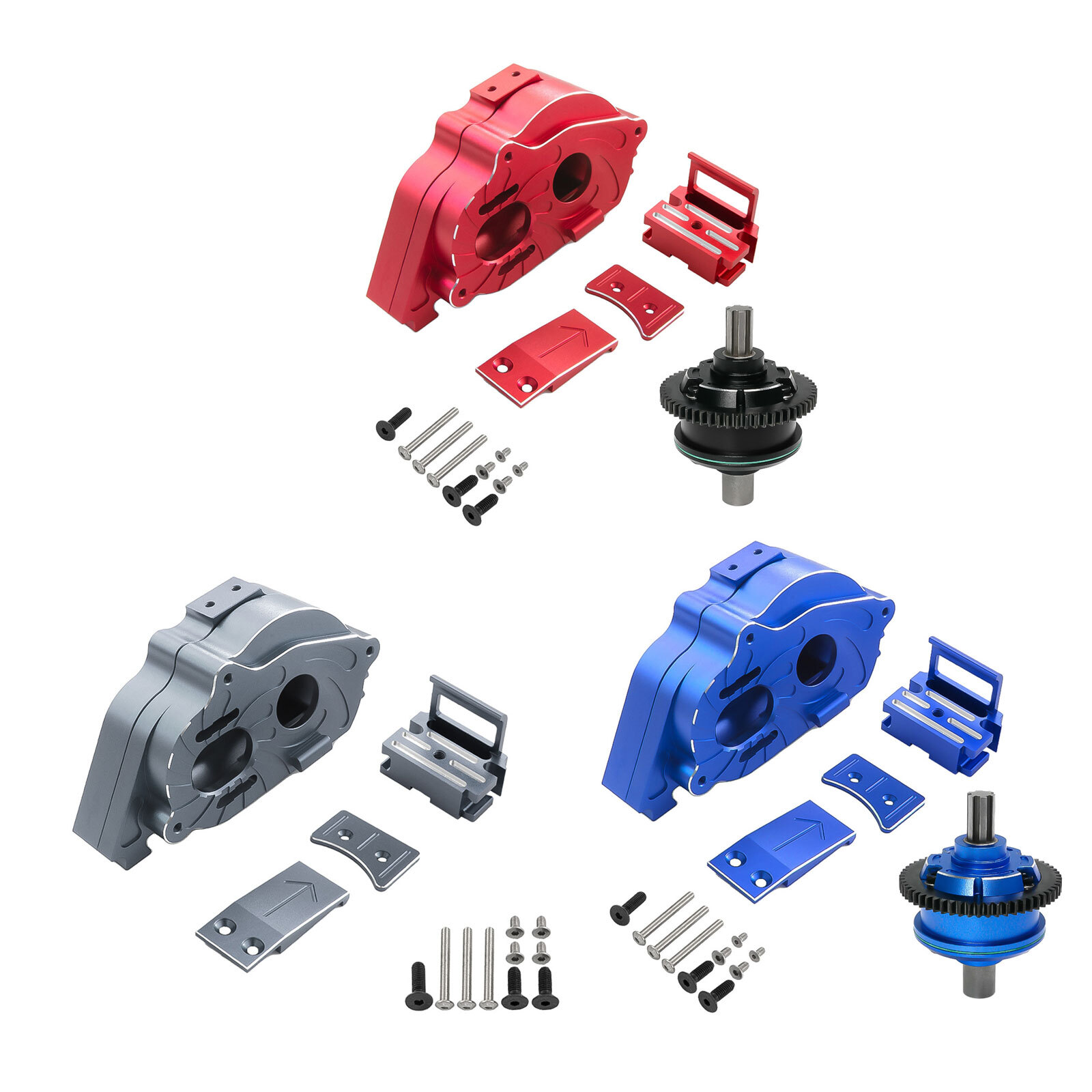 Motor Mount Gear Cover with 57T 0.8Mod Center Diff for Arrma 1/8 1/10 4S
