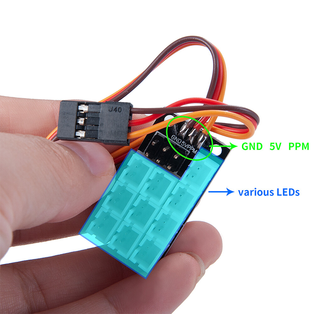 Light System Expansion Board 4-in-1 PH2.0 Module for 1/14 Tamiya Tractor Truck