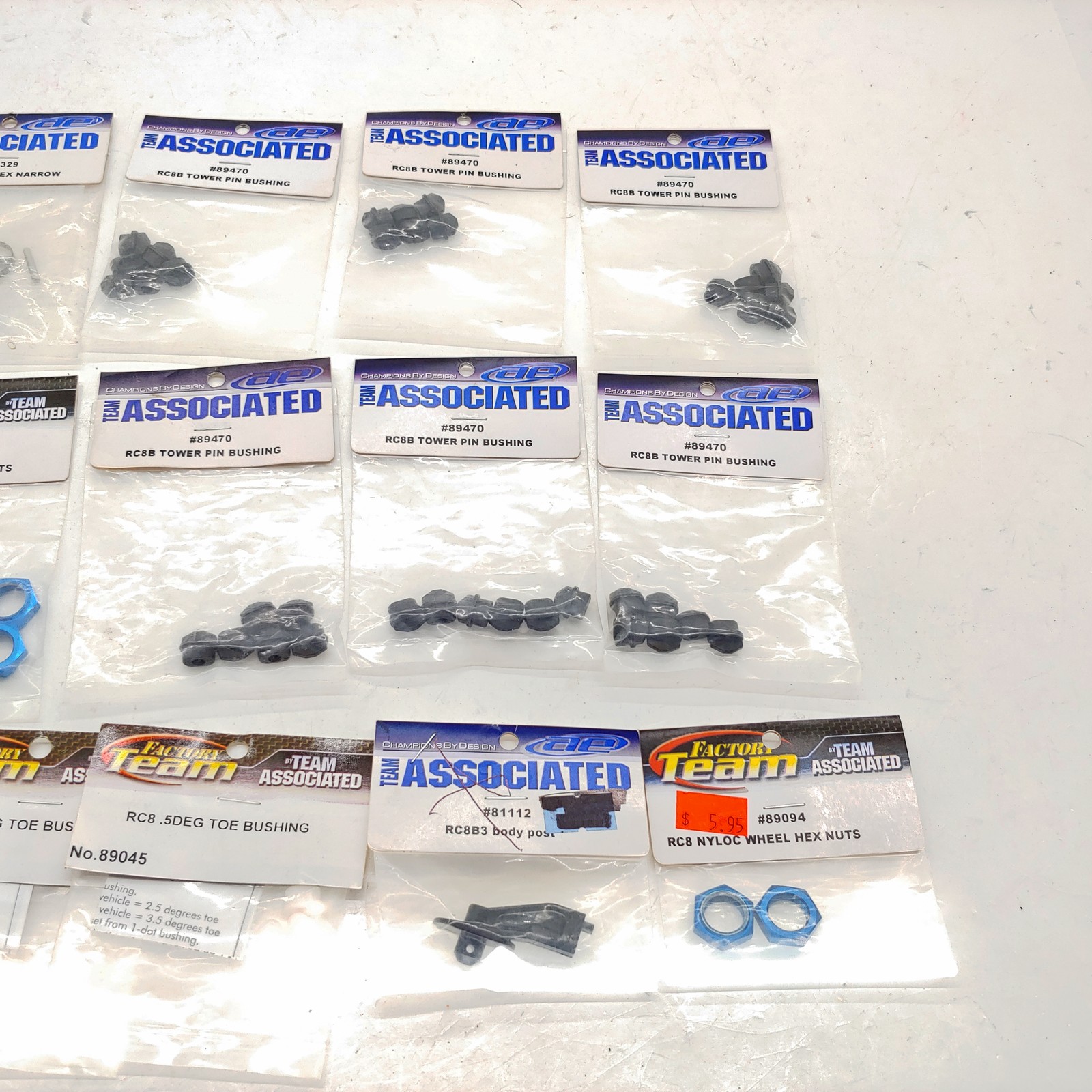Team Associated RC8 New Parts Lot – 89094 81112 89045 89329 89470 x6