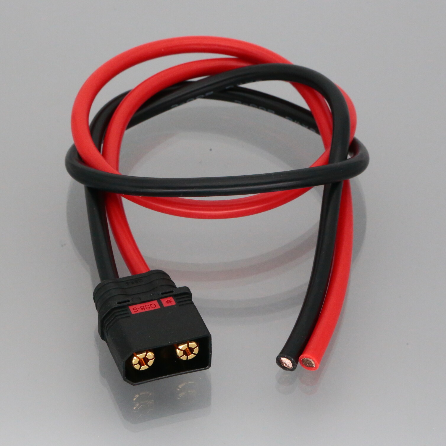 QS8-S Male 8AWG RC Run ESC Silicone Wire DIY Tinned End Heavy Duty charger Cable