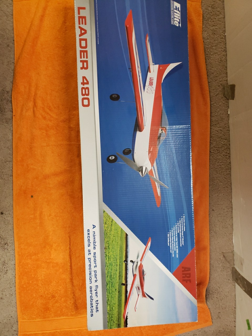 E-flite ARF Model – Leader 480 RC Lelectric Plane – 43″ Wingspan – New