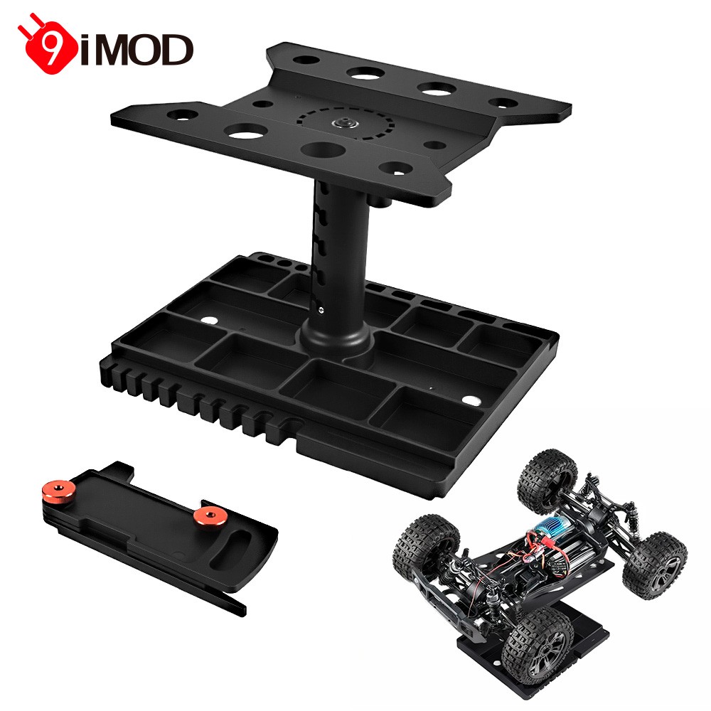 9IMOD RC Car Repair Stand Work Station w/Angle Ruler For 1/16 1/18 1/20 RC Car