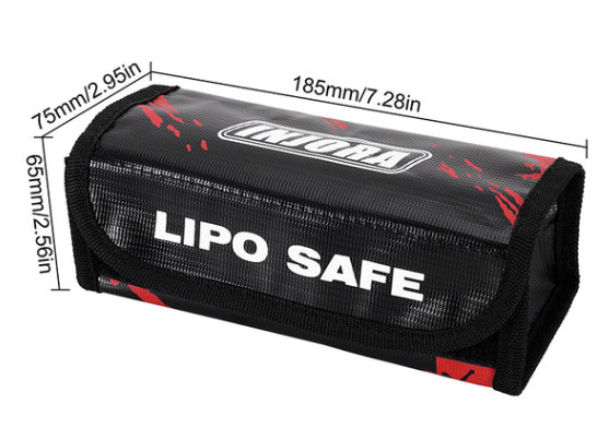 INJORA LiPo Battery Safe Bag Storage Pouch (185*75*65mm)