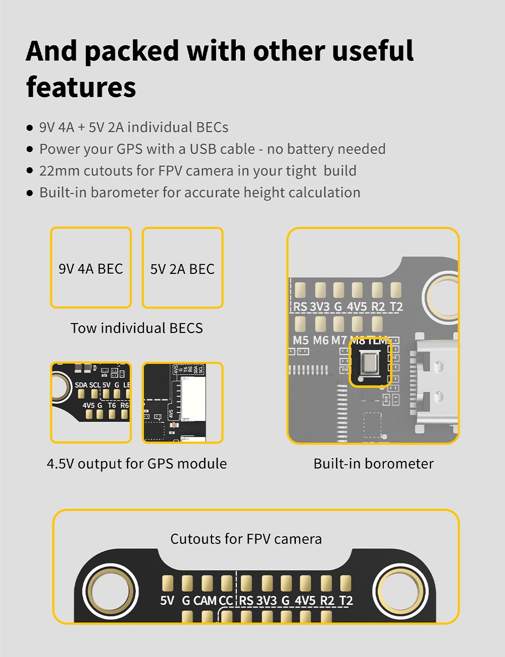 SpeedyBee F7 V3 Flight Stack Controller 3-6S&50A ESC for RC FPV Freestyle Drone