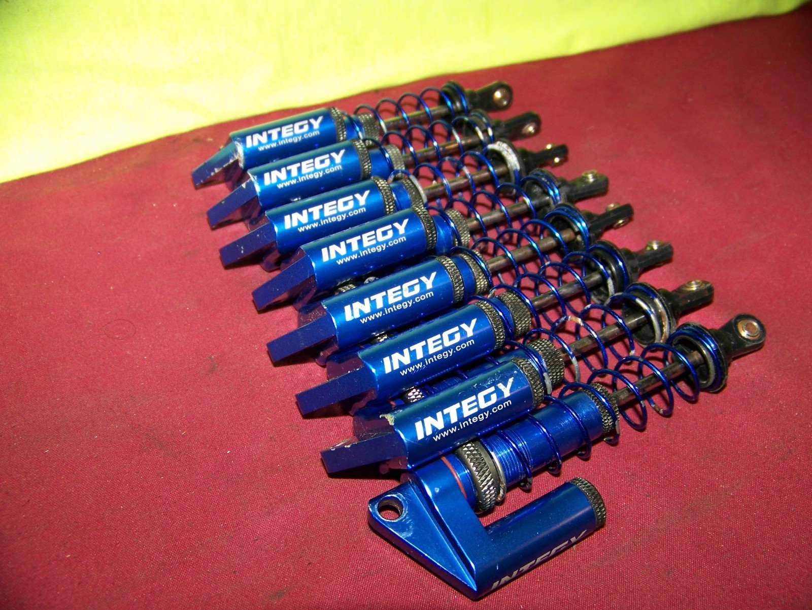 traxxas tmaxx emaxx integy aluminum blue msr4 shocks mgt clod rc monster parts