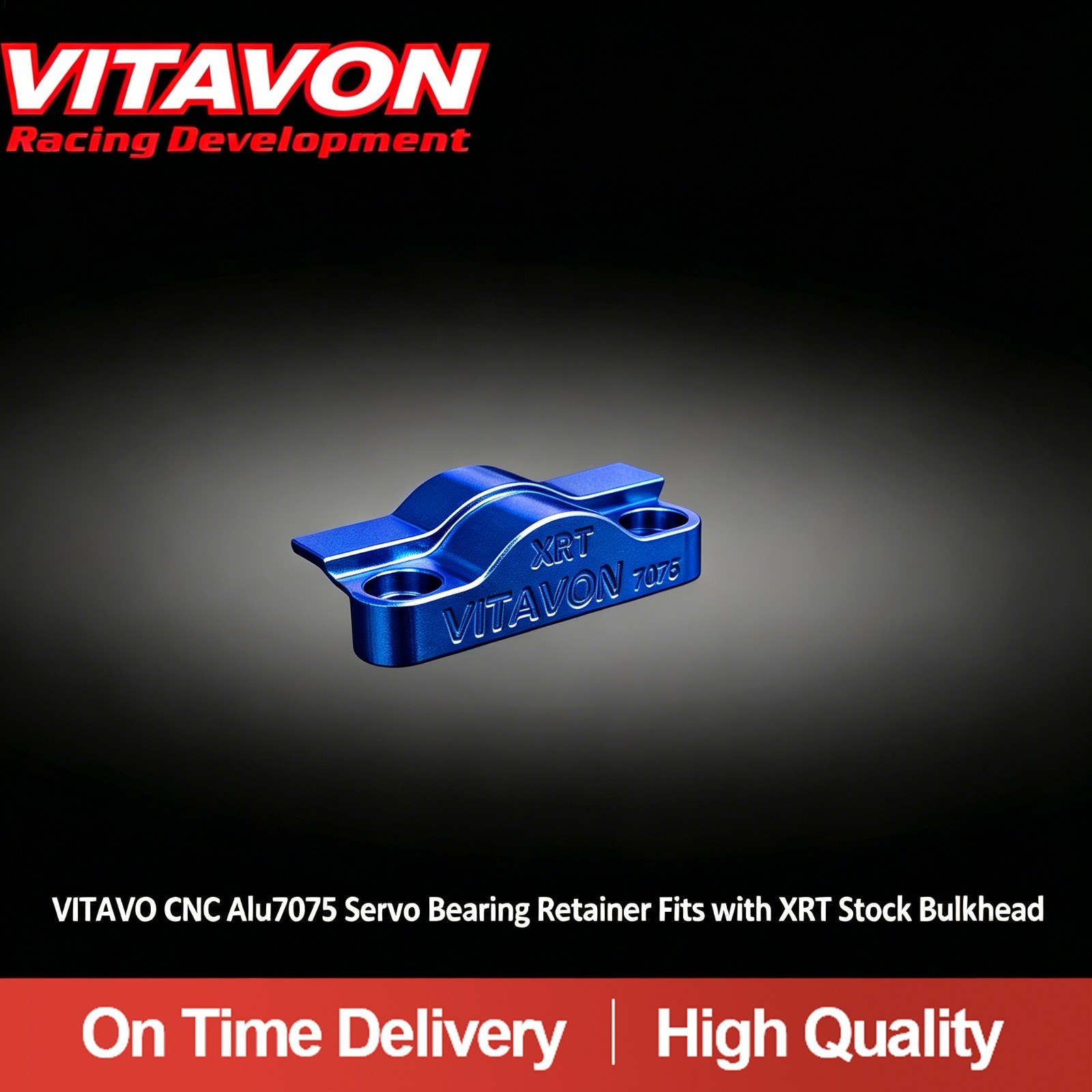 VITAVO CNC Alu7075 Servo Bearing Retainer Fits with XRT Stock Bulkhead