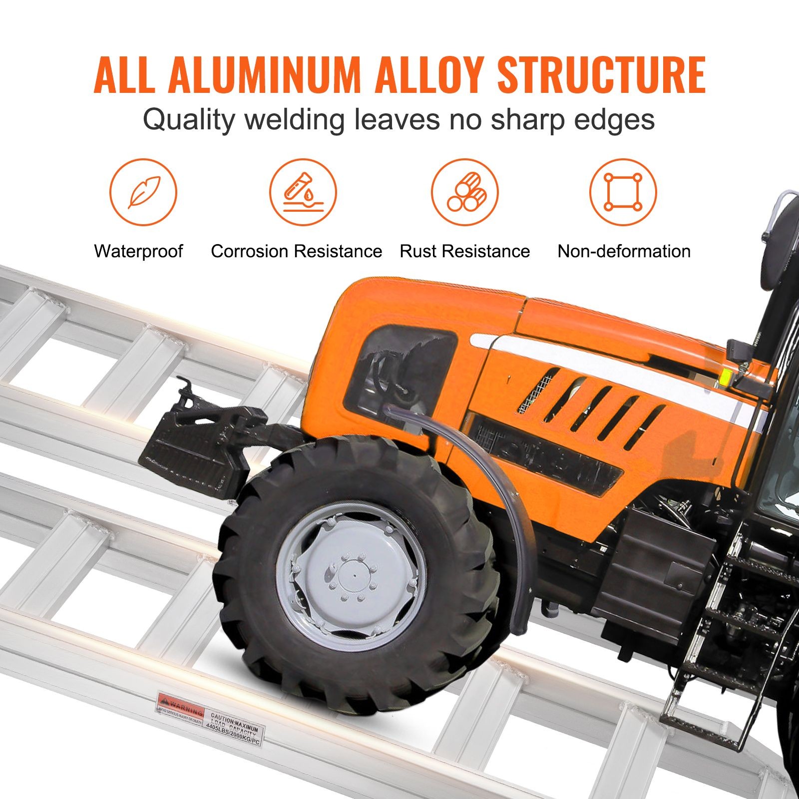 Aluminum Ramps, 8810 lbs, Heavy – duty Ramps with Top Hook Attaching End