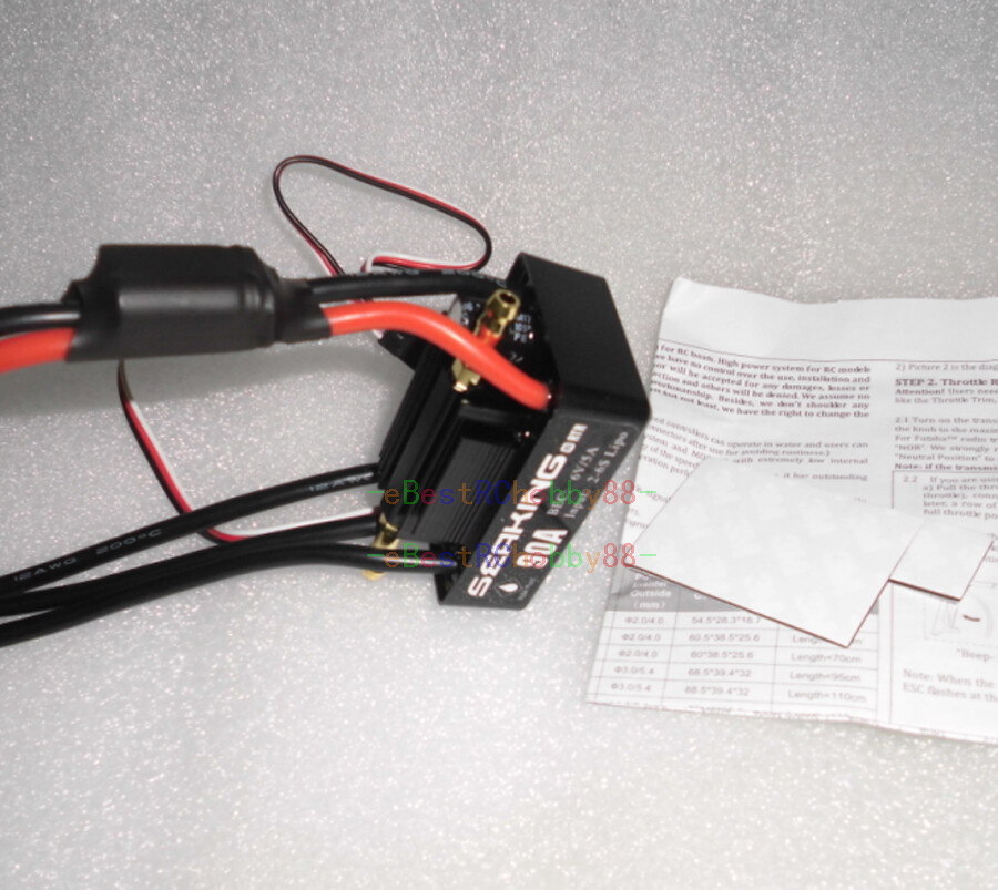 Combo Hobbywing SEAKING 90A V3 RTR Brushless ESC + LED Program Card for RC Boat