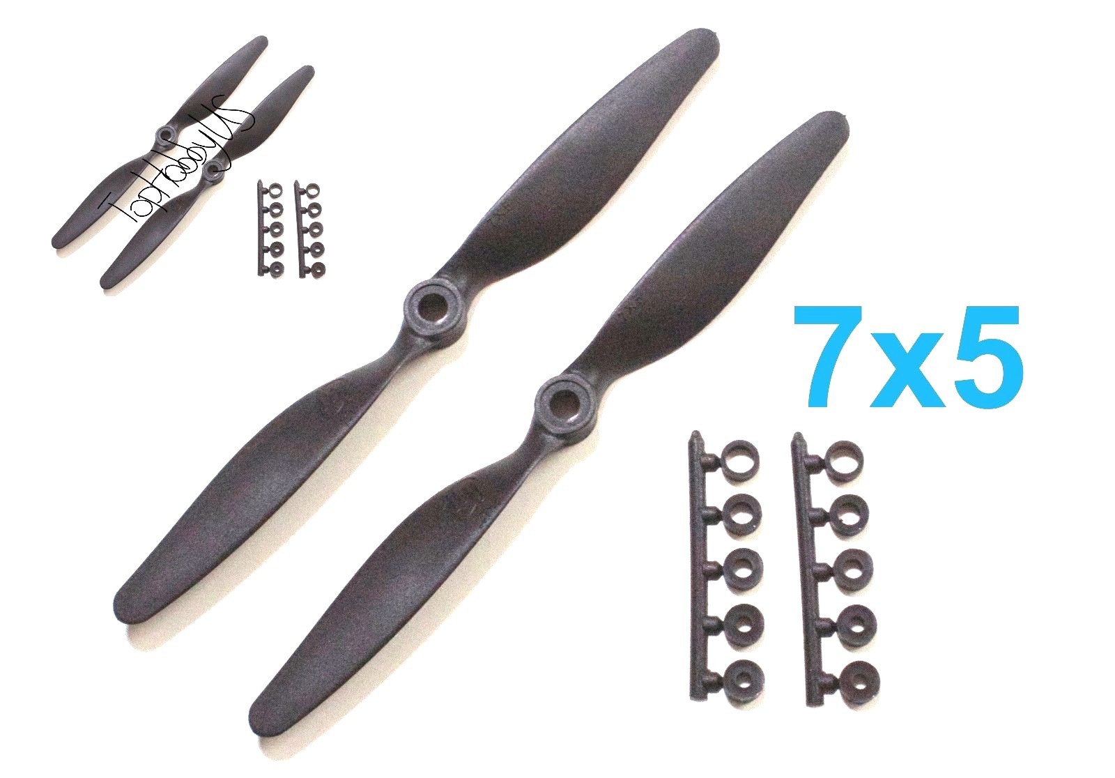 4PCS 7×5″ 178x127mm Slow Flyer SF Electric Propeller with Adapter US SELLER/SHIP