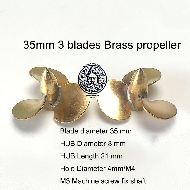 Metal Propellers 3 Blades for Ship Model D22/24/25/28/32/34/35/50mm-High-Quality