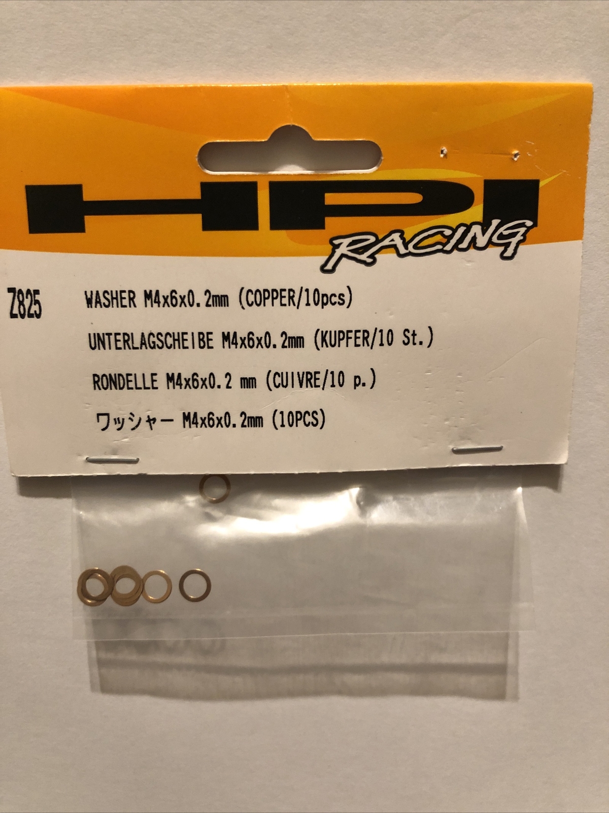 HPI Z825 WASHER M4x6x0.2mm (COPPER/10pcs) Pro4