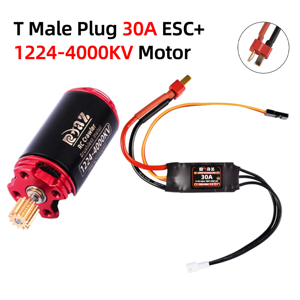 RC Brushless Combo 30A ESC 1224 1621 2204 Motor For RC 1/18 1/24 Crawler Car