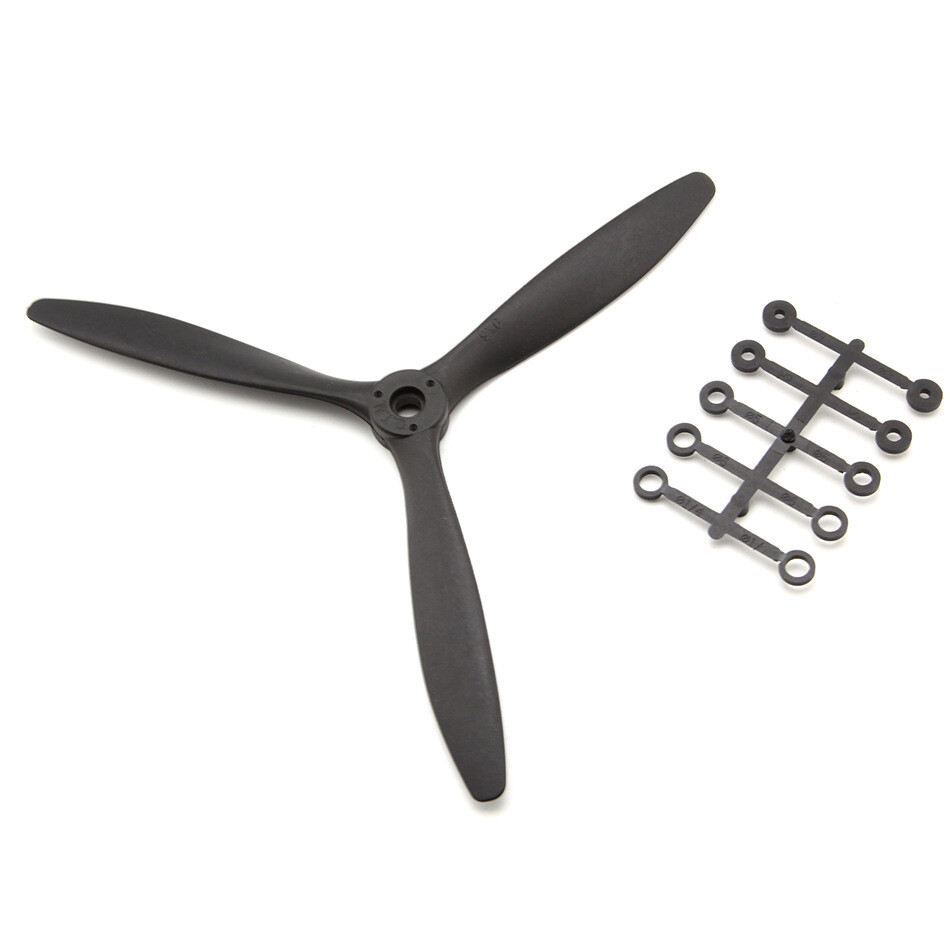 1x 8060 9060 1060 1170 3 Blade Propeller 8×6 9×6 10×6 11x7inch For RC Airplane