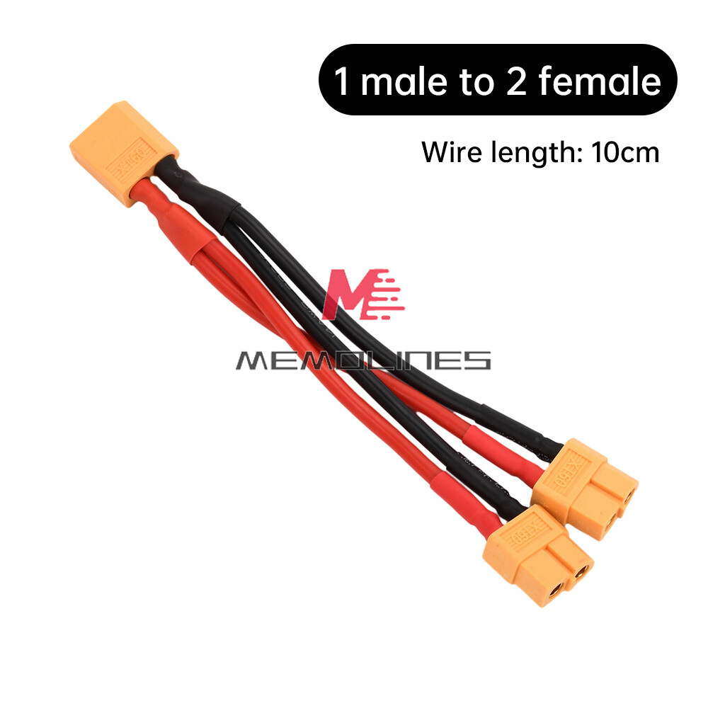 XT60 Connector Extension Lead Wire Male-Female 10cm 14AWG Silicone Wire for RC