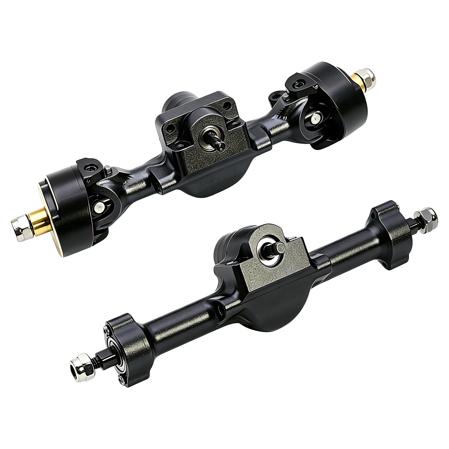 Front Rear Axle Assembly w/Brass Steering Knuckle For Axial SCX30 Bronco K10 ADE