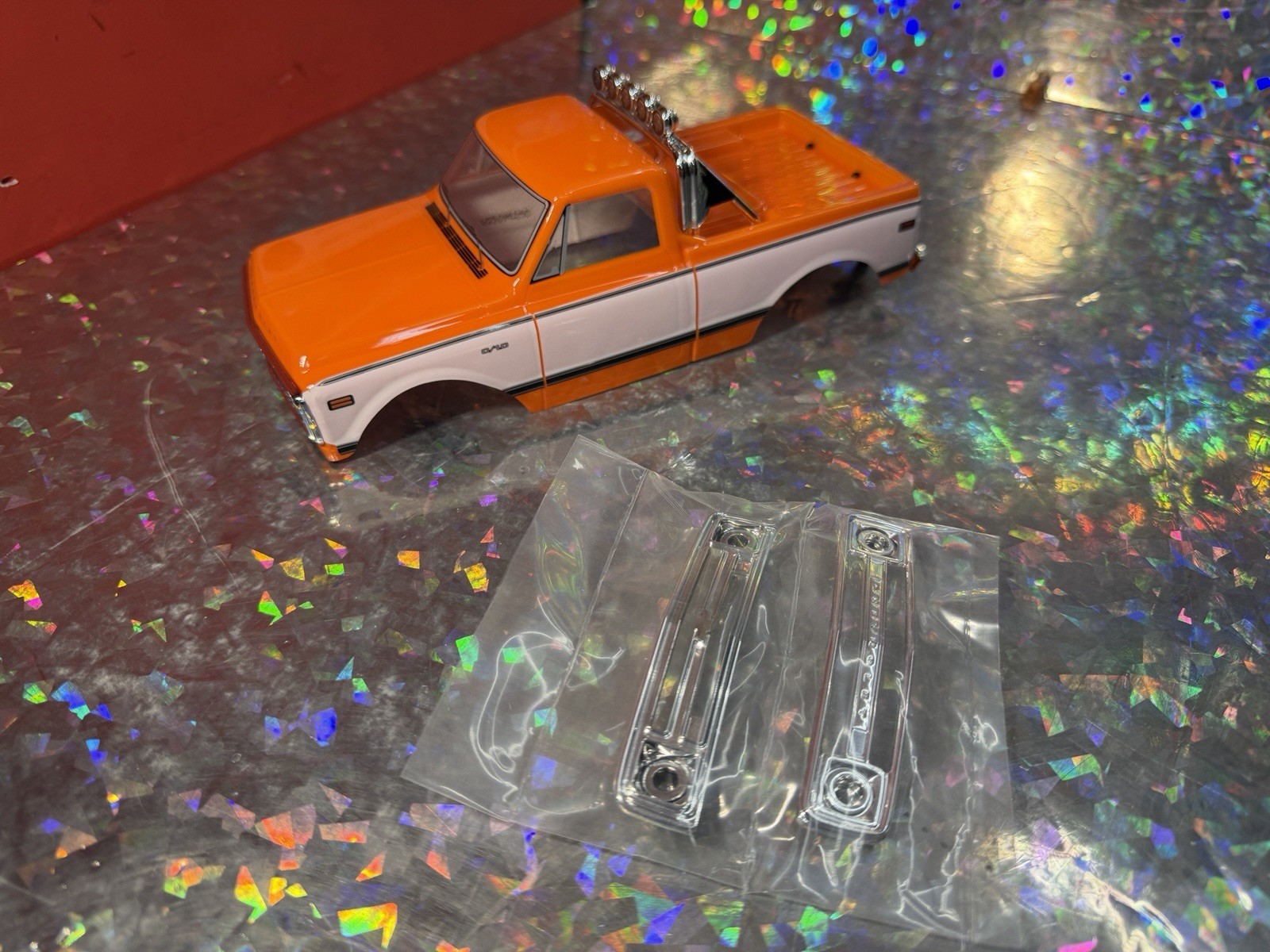 NEWEST Axial SCX24 Chevrolet Chevy C10 Truck Body Crawler Orange White