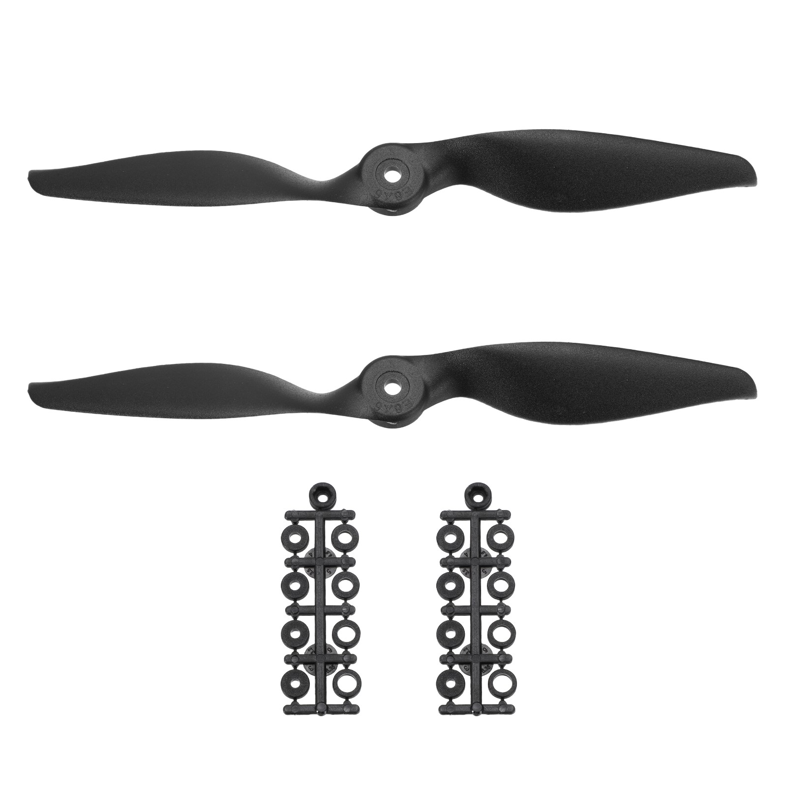2 Pcs 8×6 Inch Propeller 2-Vane Blades Props with Washer, Black